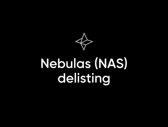Bitvavo Will Delist Nebulas (NAS) on July 8