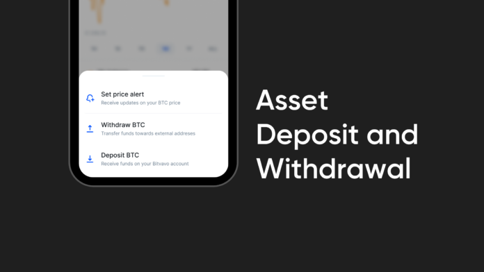 In-app deposits and withdrawals