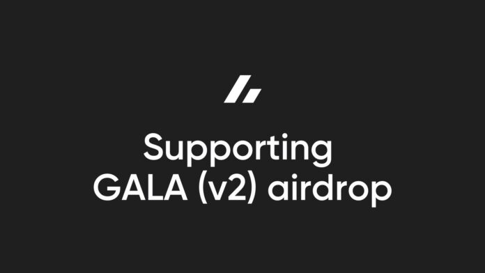 Bitvavo supports the GALA (v2) ‘Airdrop’
