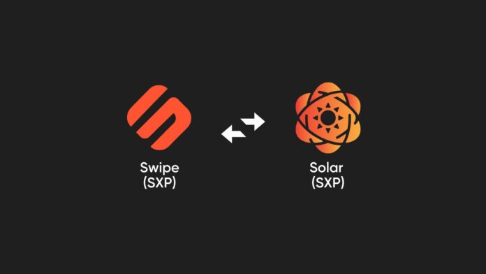 Bitvavo will support the Swipe (SXP) Mainnet Swap & rebranding to Solar (SXP)