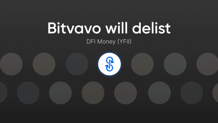 Bitvavo will delist YFII